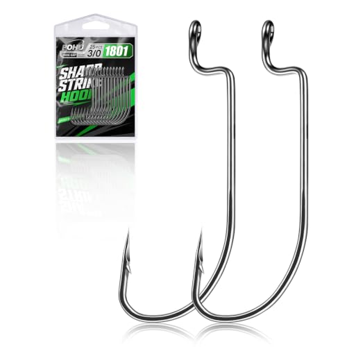 Offset Worm Hooks for Bass Fishing Hooks