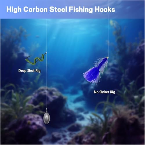 50Pcs High Carbon Steel Fishing Hooks (8#_50pcs)