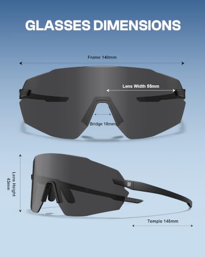 Cat.3 Sports Polarized Sunglasses for Men Women UV400 Protection