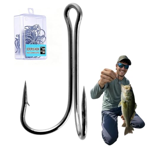 Pack of 30 Fishing Double Frog Hooks (5/0#-30 Pcs)