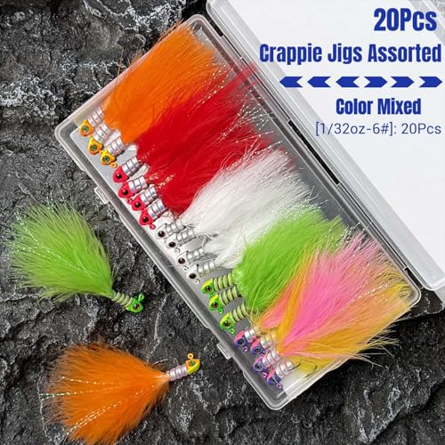 Crappie Hair Jigs (1/32oz-20pcs)