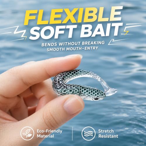 20PCS Soft Plastic Fishing Lures (5 color sets / 3.15 in/0.11oz (20 pcs))