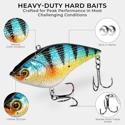 by KastKing Compact Fishing Tackle Kit for Bass Trout Panfish