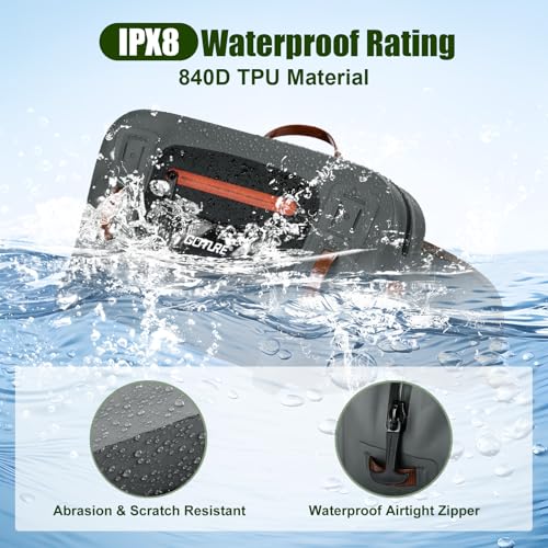 Waterproof Fishing Waist Pack (B2:10L Gray Waterproof Tackle Bag)