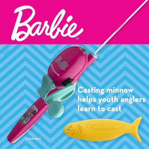 Mattel Barbie Kit 2'6" Spincast Combo for Kid (Mattel Barbie Beginner)