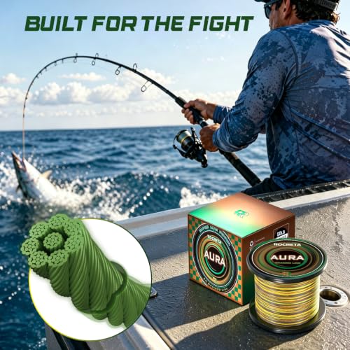 Aura Braided Fishing Line (Moss / 15LB(500YDS))