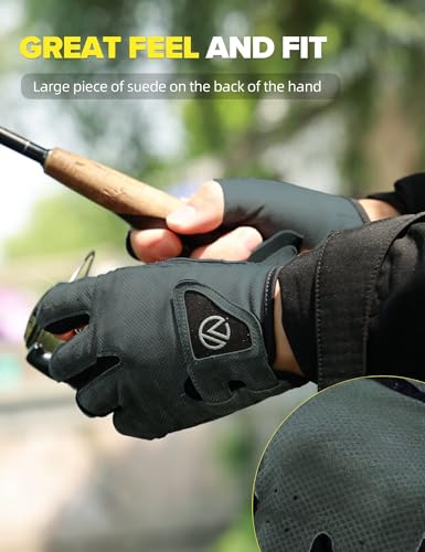 Fishing Gloves 3 Fingerless (Gray / Small)