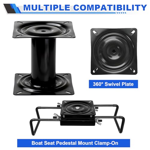 7 Inch Boat Seat Economy Pedestal Base Mount (2 Pack)