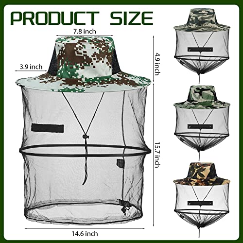 Mosquito Net Hat Sun Hat Mesh Fishing Bucket Cap Garden Bug Cap Face Cover with Zipper for Men Women
