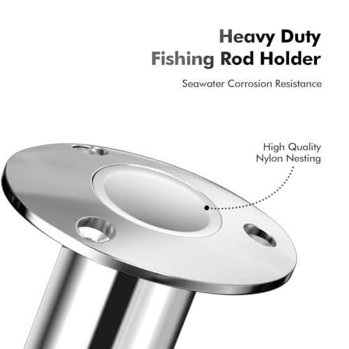 Boat Fishing Rod Holders (White Insert / 15 Degree)