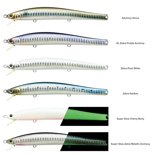 FlashMinnow 125 YAWARA Saltwater Fishing Lure (With Scale / 7711 Super Glow Cherry Berry / 125F)