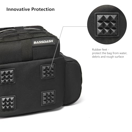 Convertible Fishing Backpack Sling Bag with Rod Holder (Black / Standard)