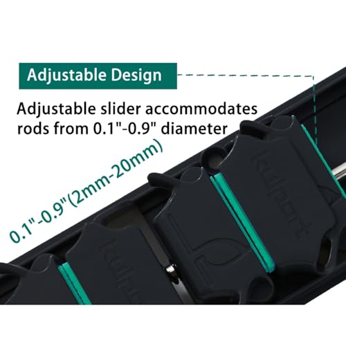 Vertical Fishing Rod Holder Wall Mount (Z- Green 2-Pack)