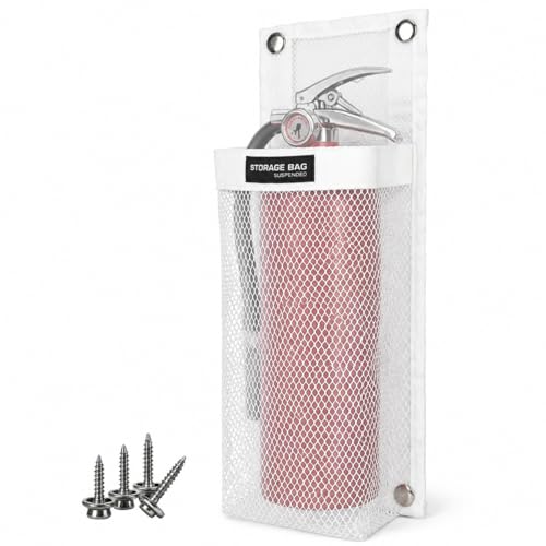 Marine Mesh Single Pocket Boat Gear Storage Bag (White / Medium)