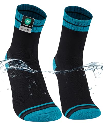 Waterproof Socks for Men (Medium / Black/Blue)