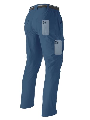 Men's Hiking Cargo Work Pants Lightweight Quick Dry Water Resistant 6 Pockets Fishing Camping Outdoor Stretch Pants