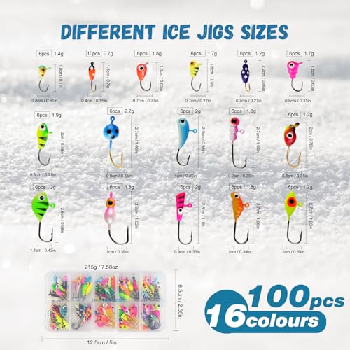 Master Ice Fishing Jigs Kit (D-100PCS)