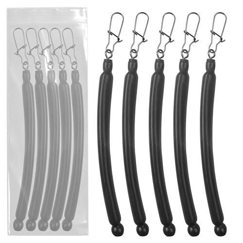 Dragging Weights for Catfishing Tolling Drifting No Snag Sinkers Slip Stick Drag Weights Bottom Search Snagless Catfish Sinker Fishing Weights Catfishing Tackle Gear (Black-5pcs / 2OZ)