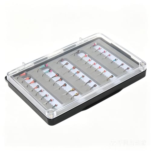 36pcs Perdigon Nymph Flies Assortment for Trout Fishing (36 Premium Perdigon)