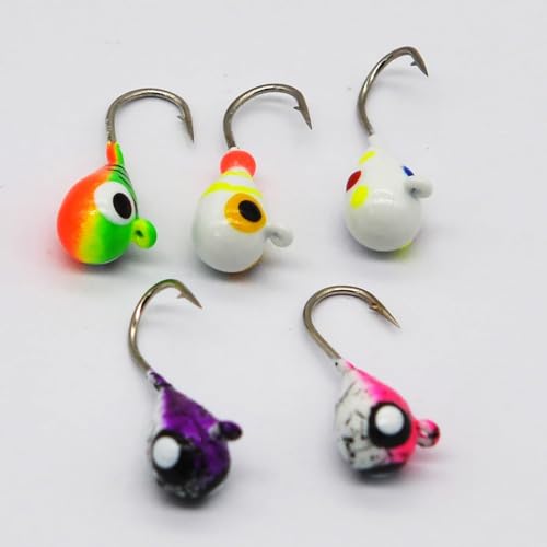 Ice Fishing Jig Set (Assorted Colors / 5MM, 1/15 OZ)