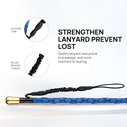 Carbon Fiber Fishing Gaff Saltwater Fish Gaff with S316 Stainless Steel Fishing Hook (Blue Gaff - 7' - 4'' Hook)
