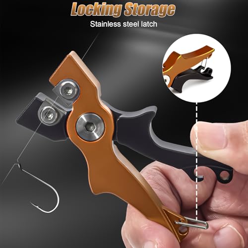 Portable Tungsten Fishing Line Cutter Fly Fishing Nippers with Retractors for Braid