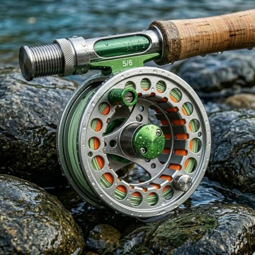 Fly Fishing Reel with Aluminum Alloy Body 5 (Green)