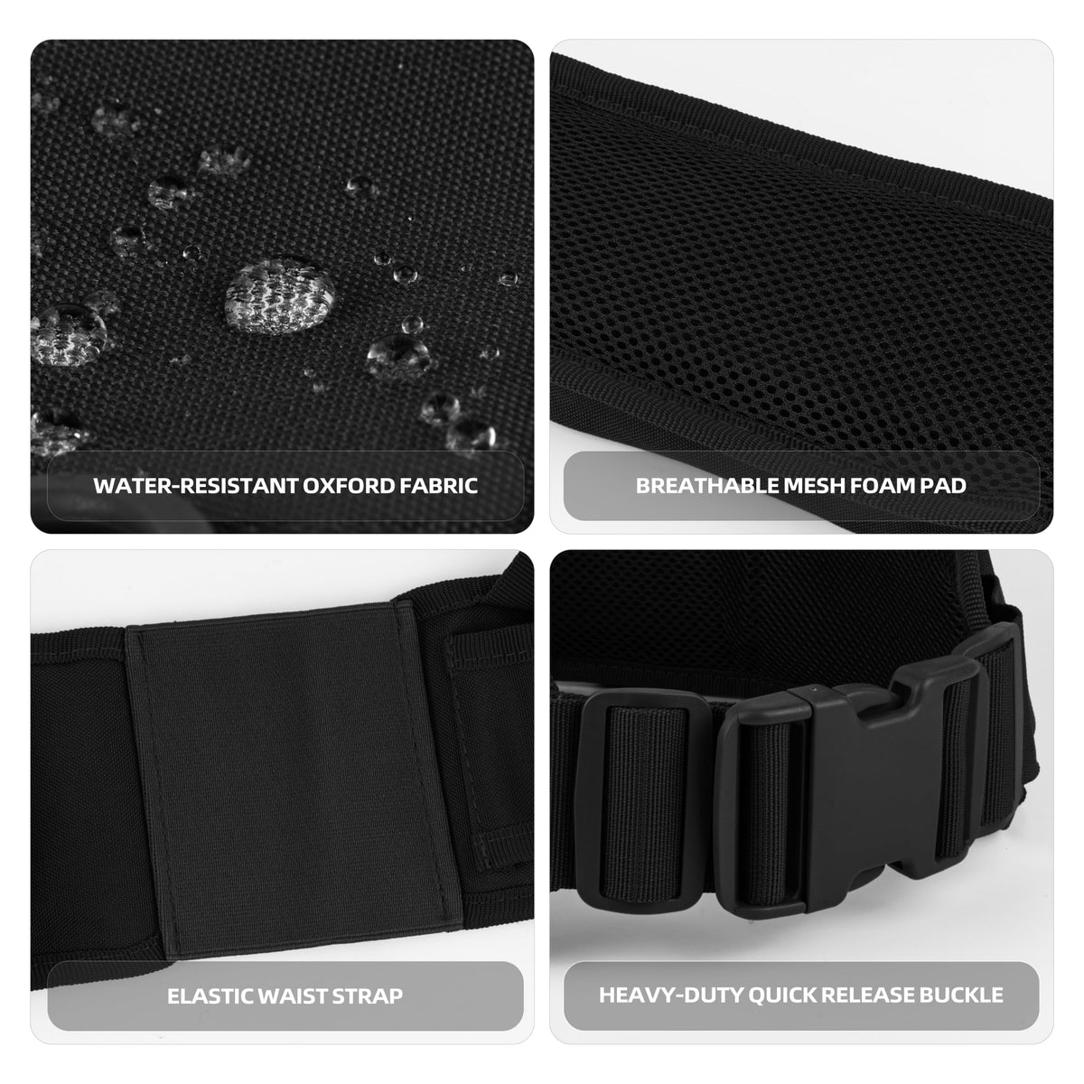 Lightweight Utility Waist Pack (Black，1)