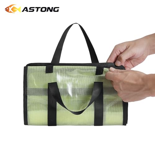 Fishing Lure Stroage Bag Covenient 6 Pocket Large Capacity PVC Heavy Duty Protective Cover Durable Fishing Bag for all Fishing Bait Trolling Fishing Lure Wraps Box for Saltwater (Yellow / 1pc)