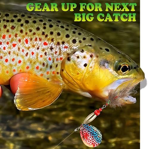 5pcs Spinner Baits Trout Lures for Bass Pike Crappie Trout Fishing Lures 1