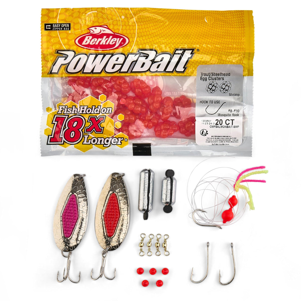 Three Tray Tackle Box Salmon Kit (Salmon)