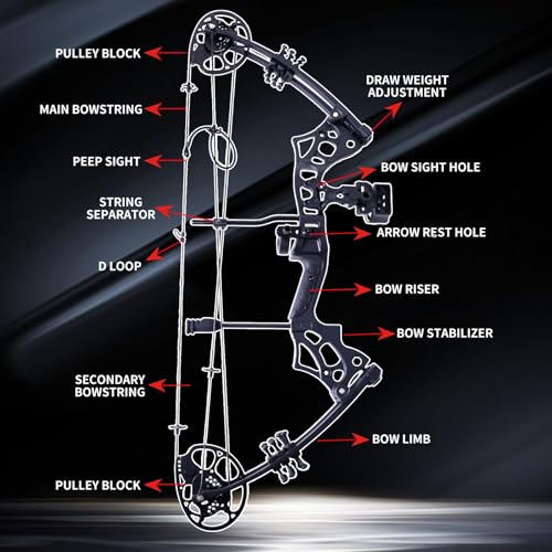 30 65lbs Bow Fishing Bow、Fishing Bow and Arrow with Reel、Bow Fishing