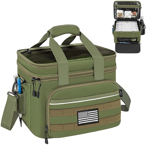 Fishing Tackle Bags (Olive Drab Green / S (Stores 6 Fishing Tackle Boxes))