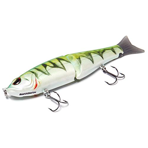 SwimShad Glide Baits Jointed Swimbait Bass Pike Salmon Trout Muskie Fishing Lure (Firetiger / 4.5in/0.65oz)