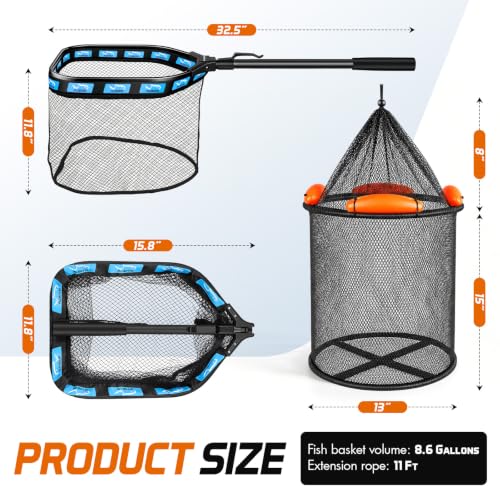 Fishing Net with Floating Fish Basket