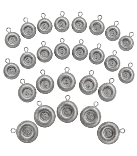 26PCS No Roll Disc Sinkers (26 Pcs / 4 Sizes)