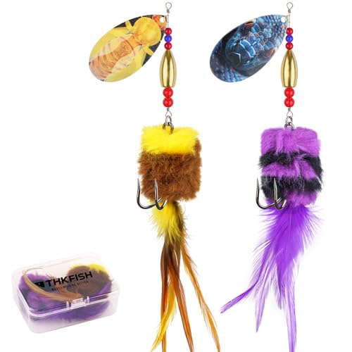 Musky Pike Walleye Fishing Lure (Purple&Yellow / 1.3 oz---2pcs)