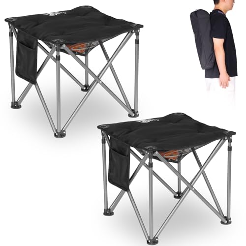Oversized Camping Stool with Removable Padded Camping Chair Footrest