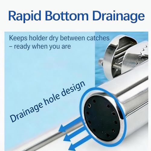 Stainless Steel Clamp on Fishing Rod Holder (Rail 0.6" - 1")