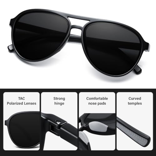 Women's Polarized Aviator Sunglasses Tangle (Black)