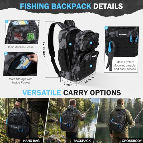 Fishing Backpack with Fishing Gear