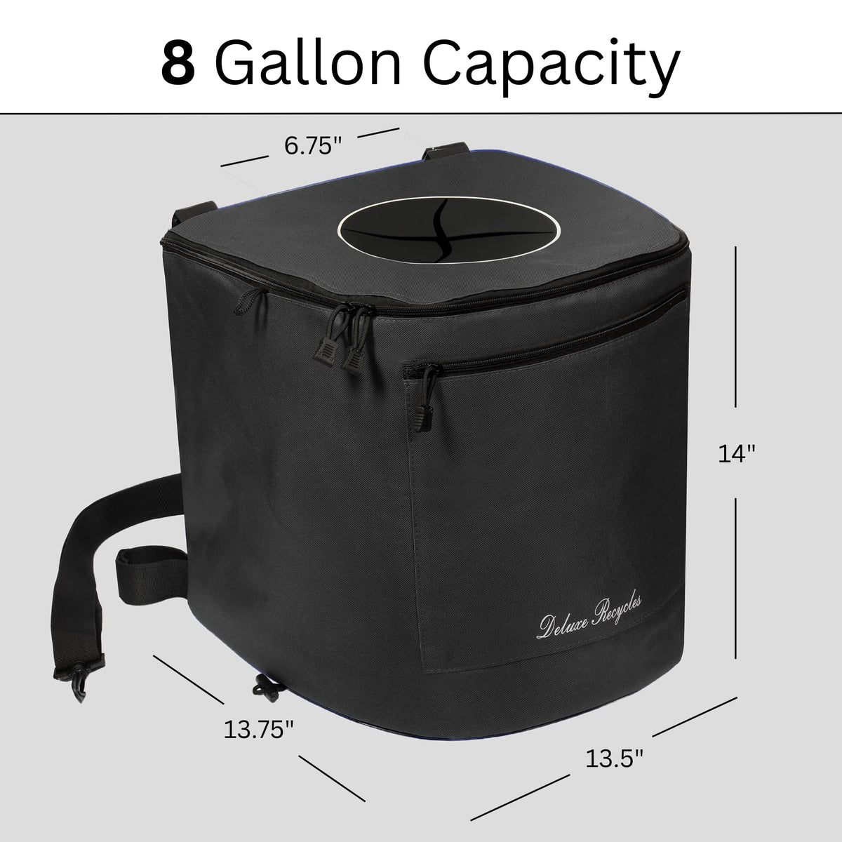 Collapsible Trash Can for Boating and Camping (Black)