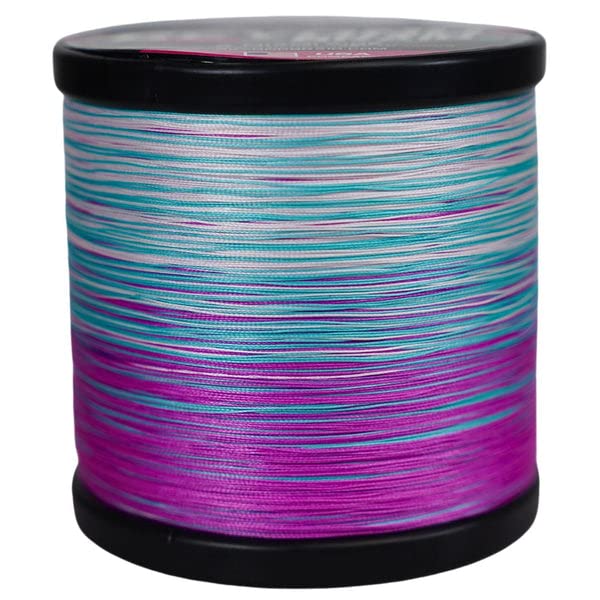Miami Vibe Braided Fishing Line (Miami Vibe - Pink, White, Blue / 30LB (500 Yards))