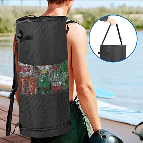 Mesh Boat Trash Bag with Zipper Bottom for Easy Disposal
