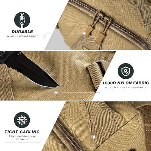 Fishing Backpack with Rod Holder (Khaki)