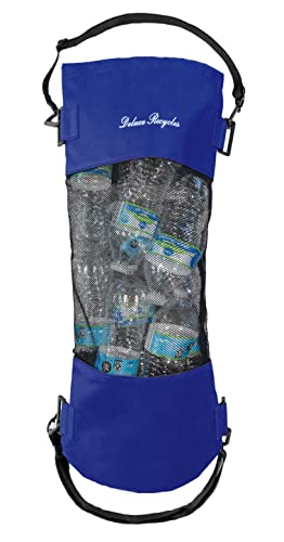 Boat Trash Can Reinforced Straps and 4 Carabiner Clips; 11x27” Extra Large Mesh Boat Trash Bag; Camper