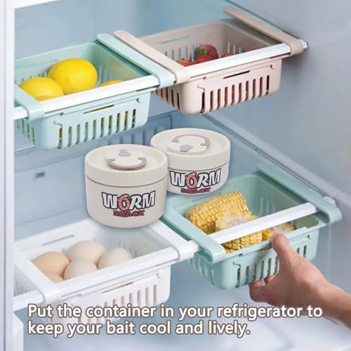 2Pcs Live Bait Storage (White)