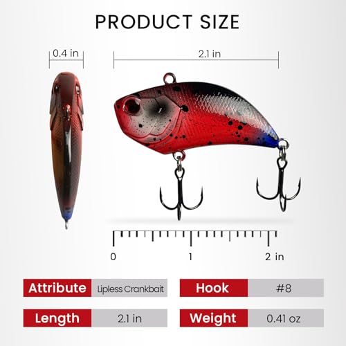 3 pcs Lipless Crankbait for Bass Fishing (3 pcs Lipless Crankbaits Color Set)