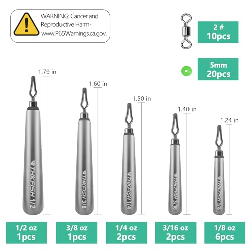 Tungsten Drop Shot Weights Kit (Sliver / 1/8 oz, 3/16 oz, 1/4 oz, 3/8 oz, 1/2 oz, 5mm)