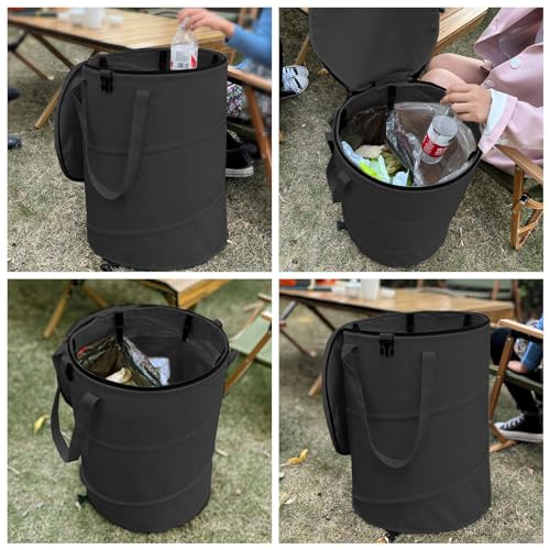 Pop up Camping Trash can with lid